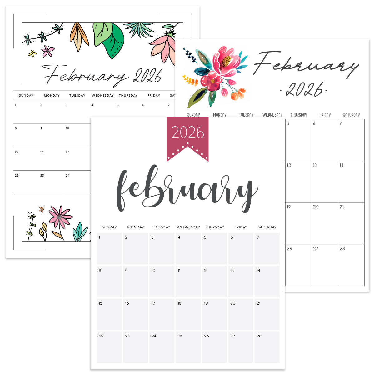 printable 2026 calendar