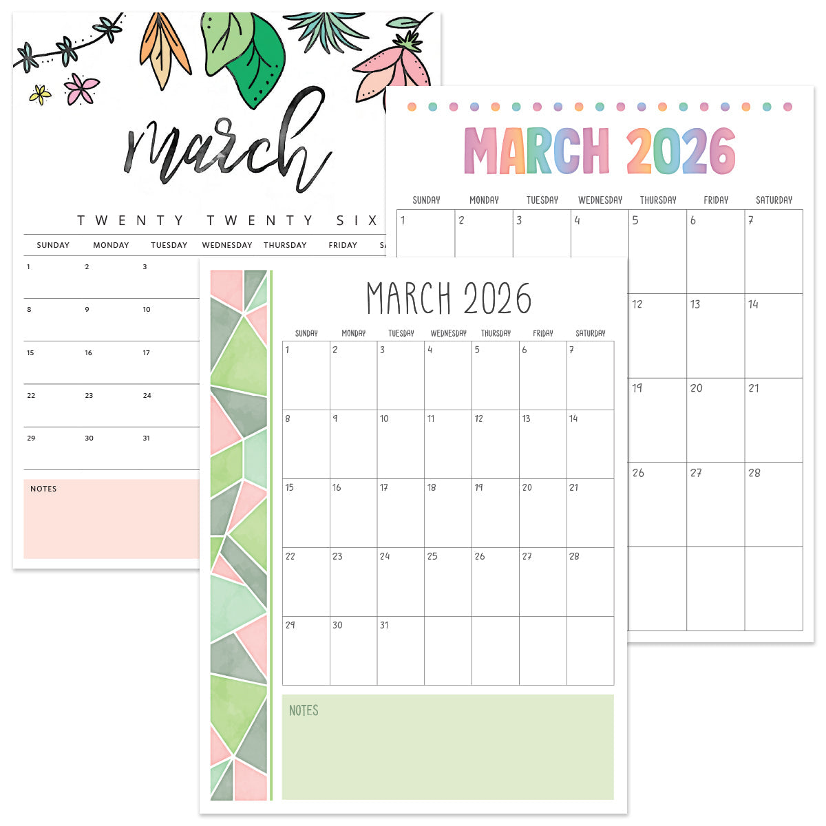 printable 2026 calendar