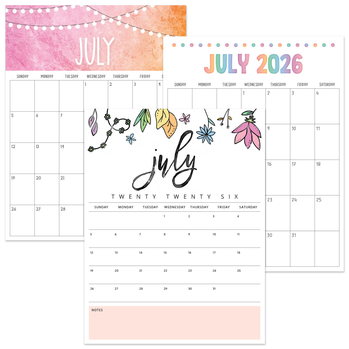 july 2026 calendar