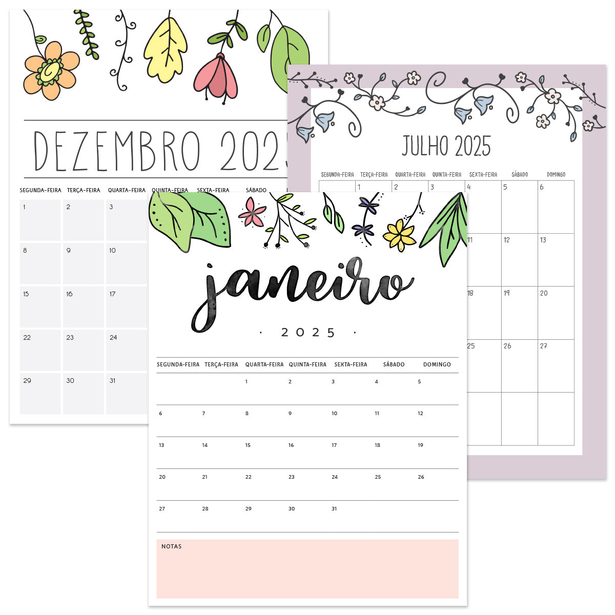 calendário 2025 para imprimir