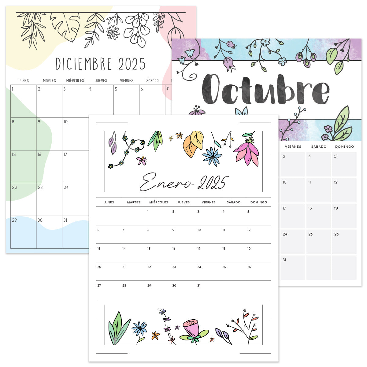 calendario 2025 para imprimir