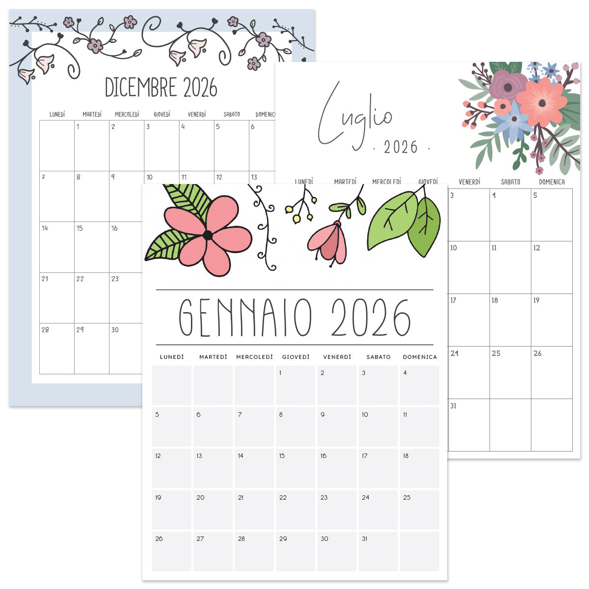 calendario 2026 da stampare