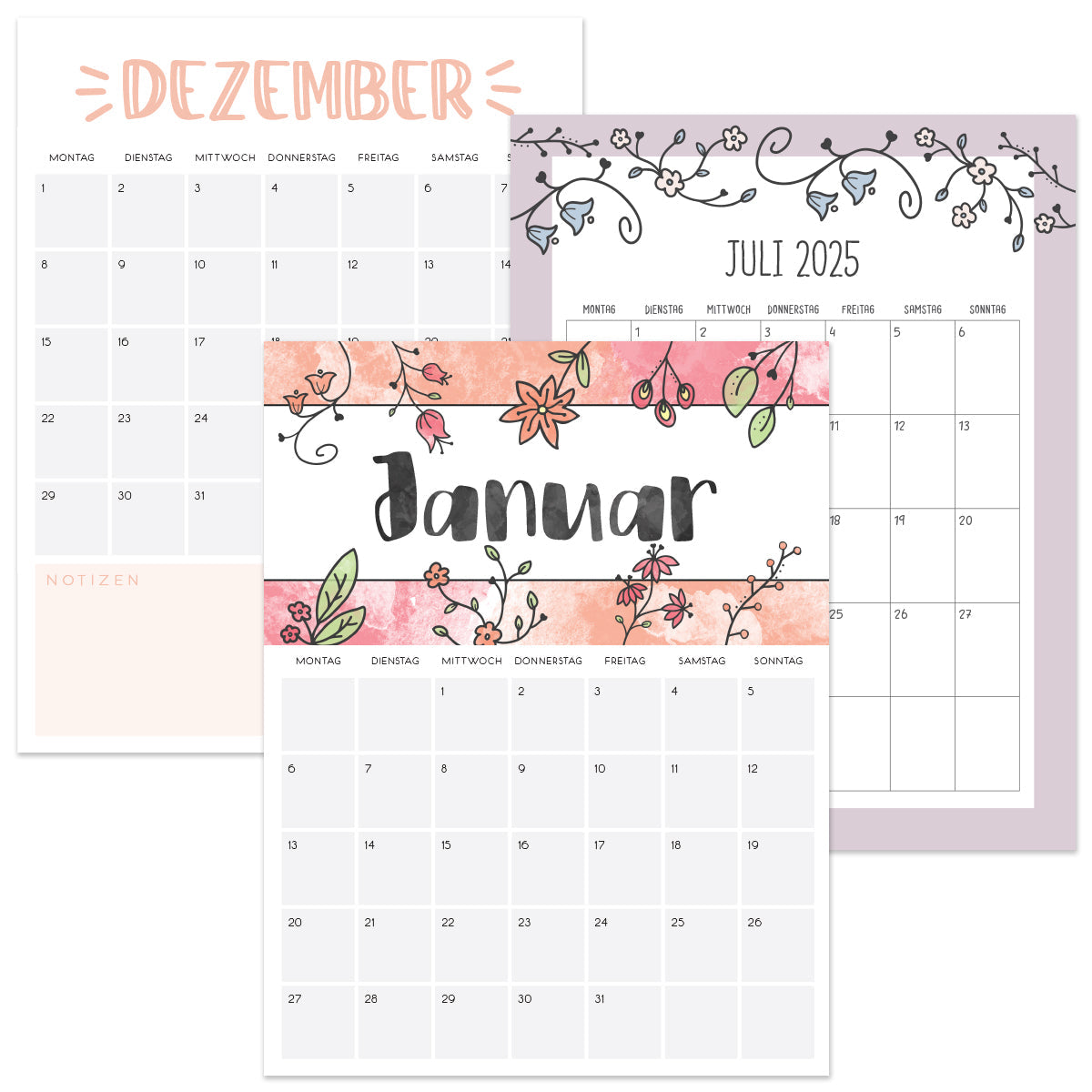 kalender 2025 zum ausdrucken