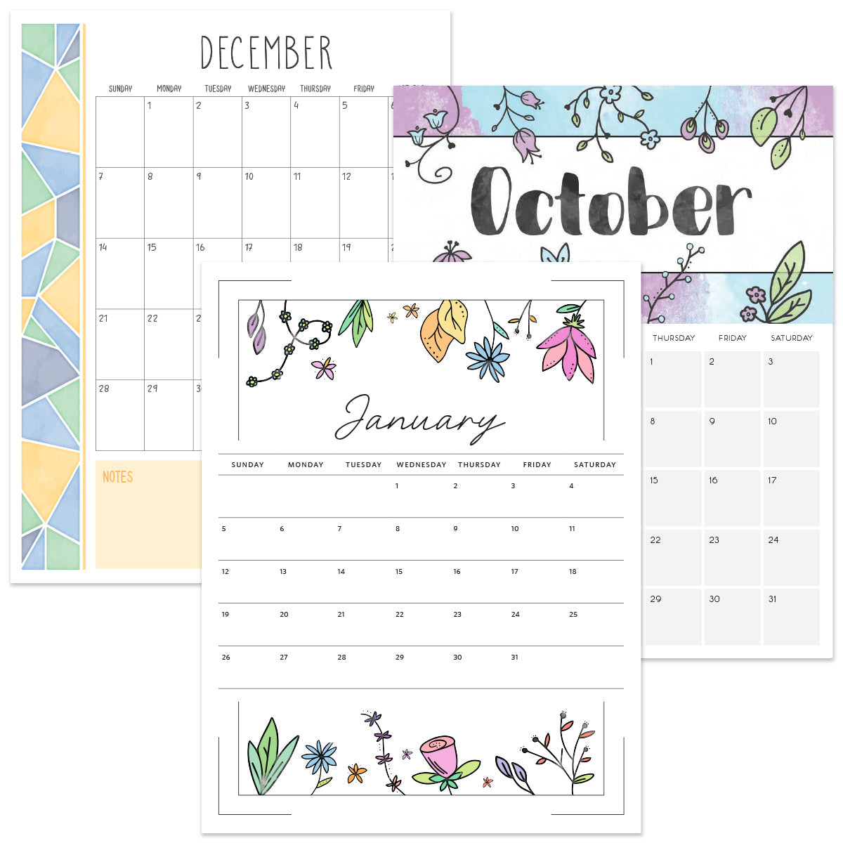 printable calendar templates