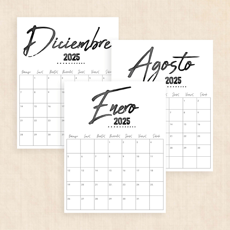 Calendario 2025 para imprimir