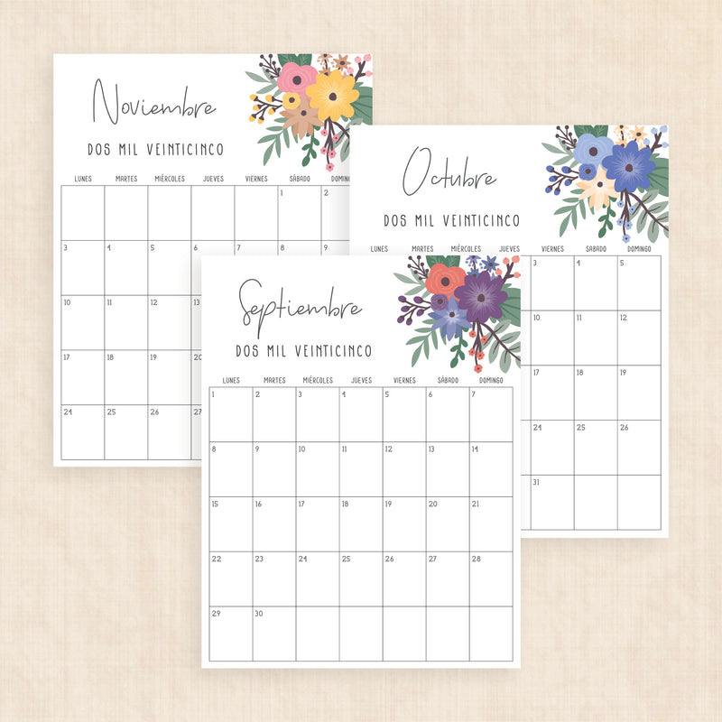 Calendario 2025 para imprimir