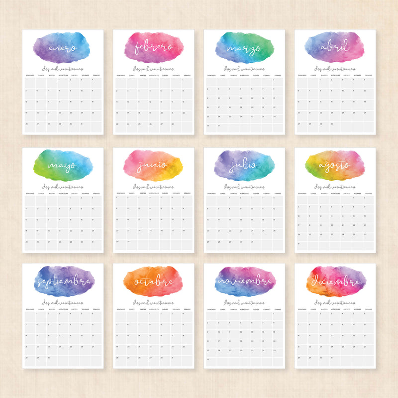 Calendario 2025 para imprimir