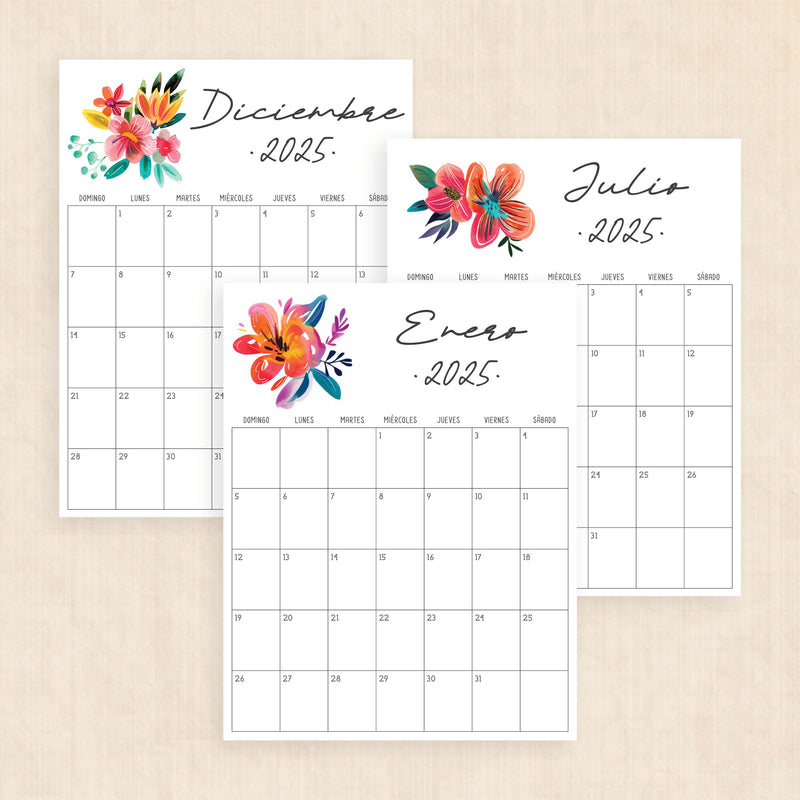 Calendario 2025 para imprimir