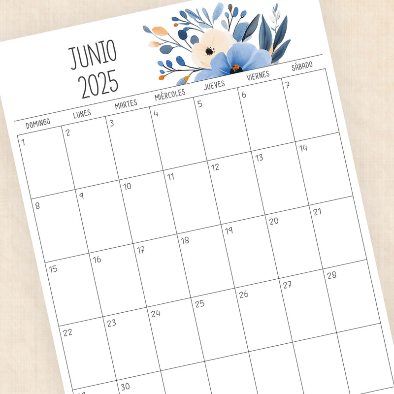 Calendario 2025 para imprimir