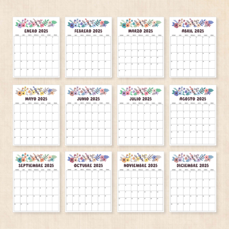 Calendario 2025 para imprimir