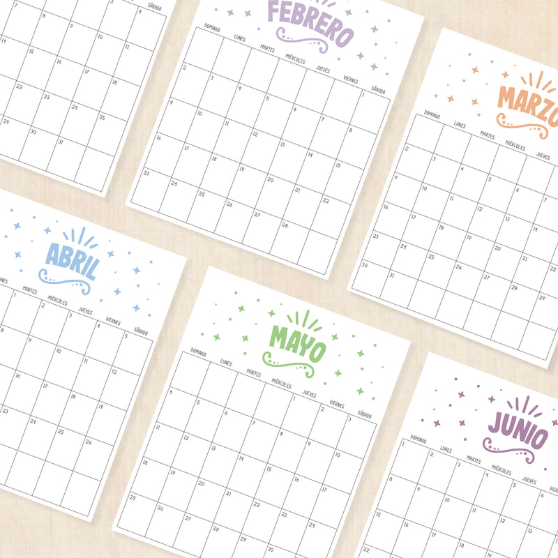 Calendario 2025 para imprimir