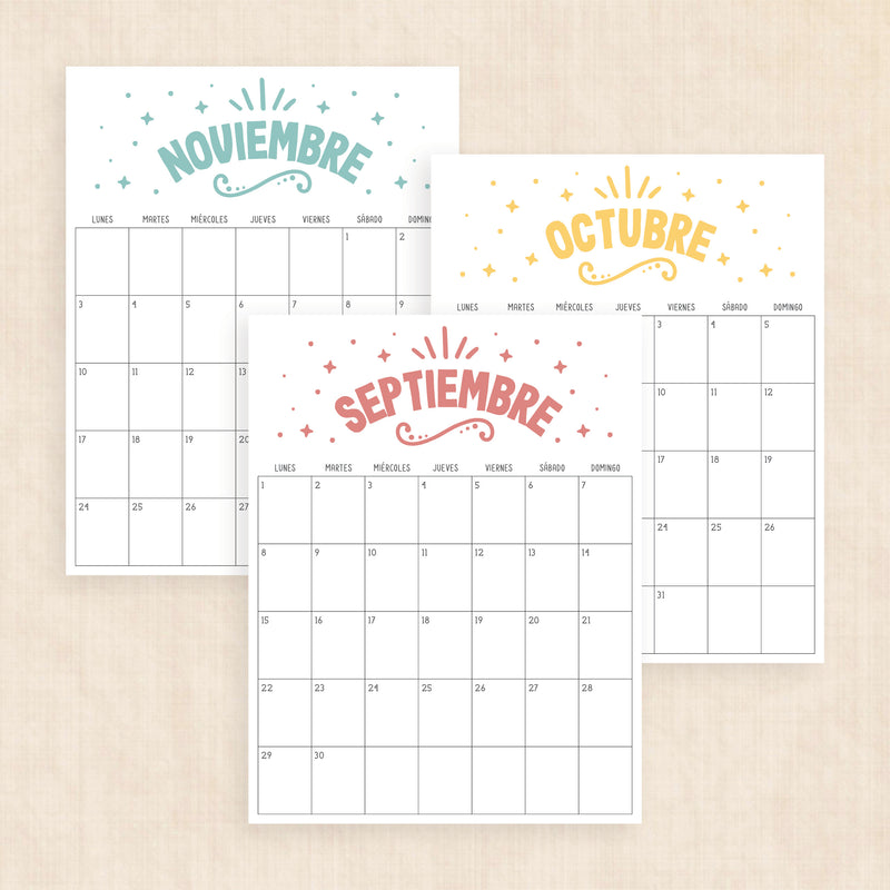 Calendario 2025 para imprimir