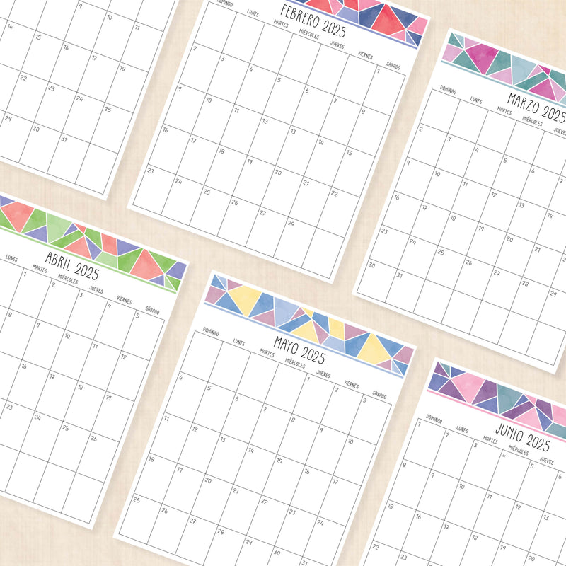 Calendario 2025 para imprimir