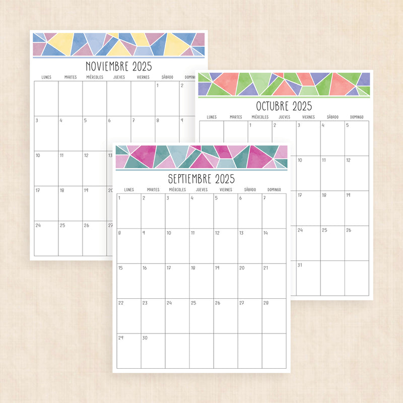 Calendario 2025 para imprimir