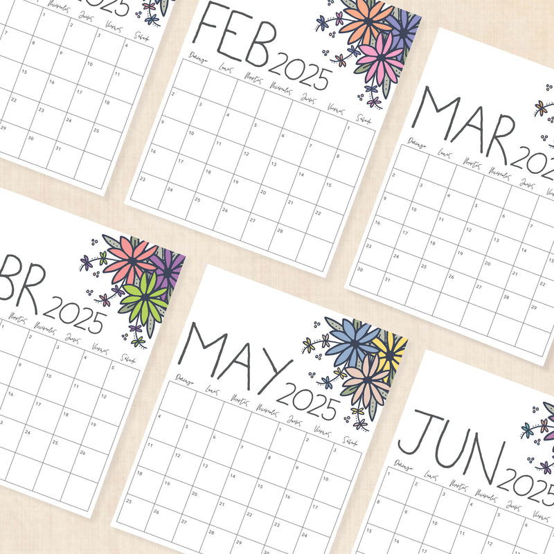 Calendario 2025 para imprimir