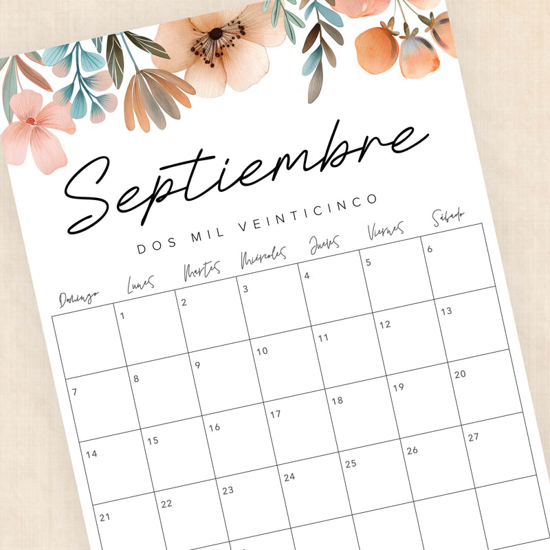 Calendario 2025 para imprimir