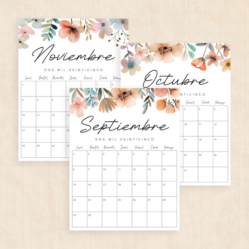 Calendario 2025 para imprimir