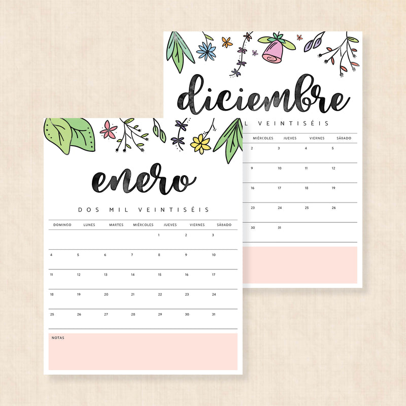 calendario 2026 para imprimir