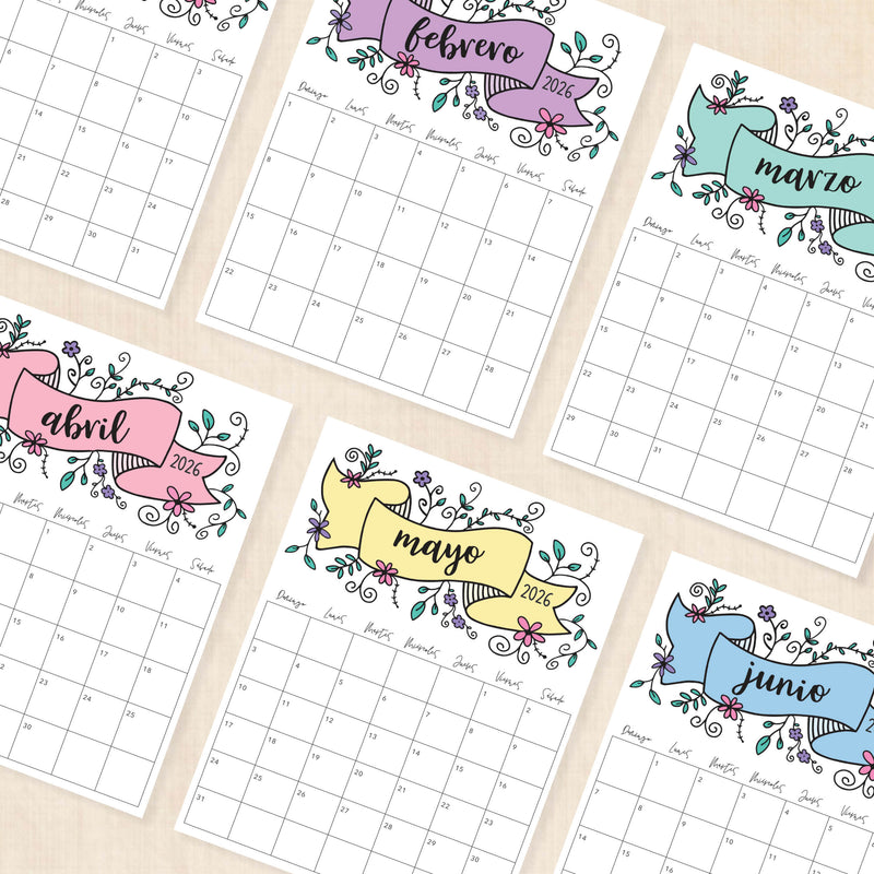 calendario 2026 para imprimir