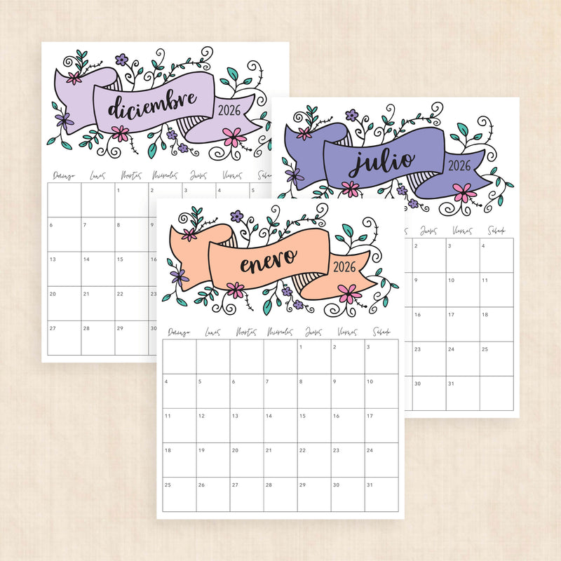 calendario 2026 para imprimir