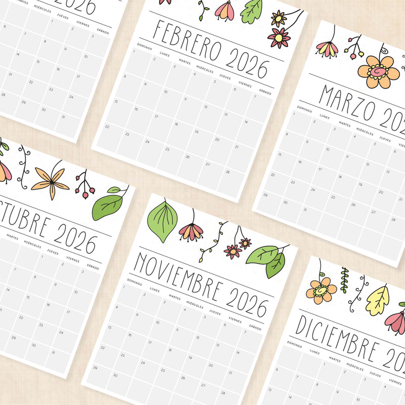 calendario 2026 para imprimir