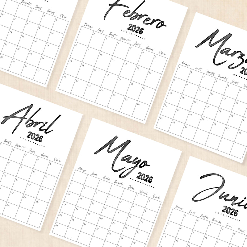 calendario 2026 para imprimir