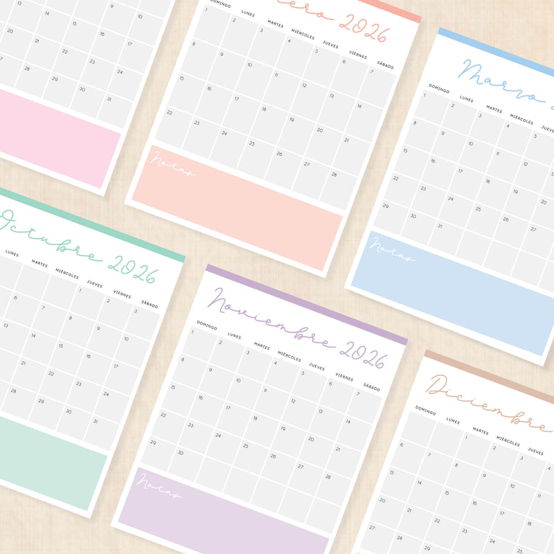 calendario 2026 para imprimir