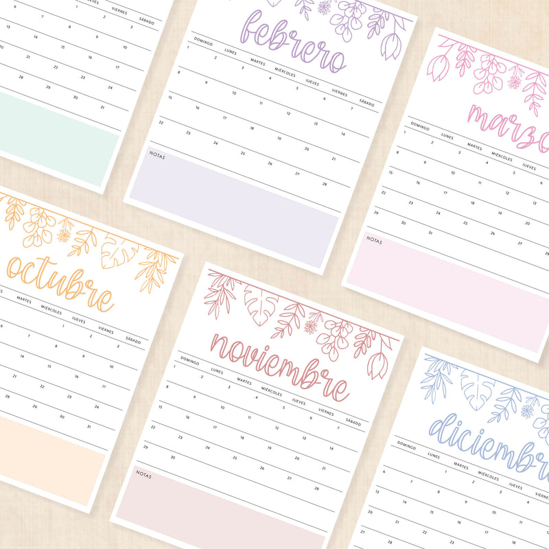 calendario 2026 para imprimir