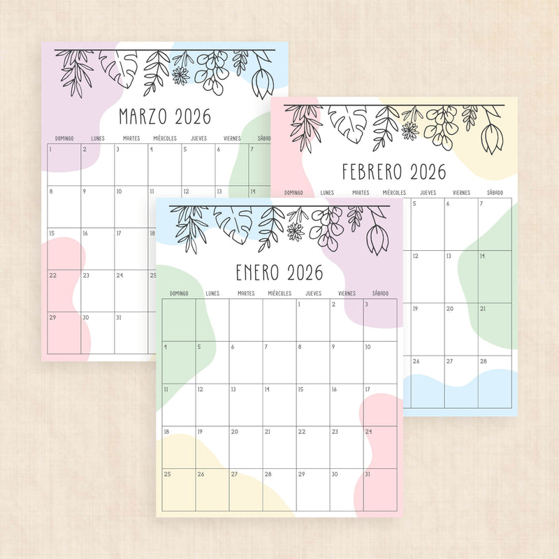 calendario 2026 para imprimir