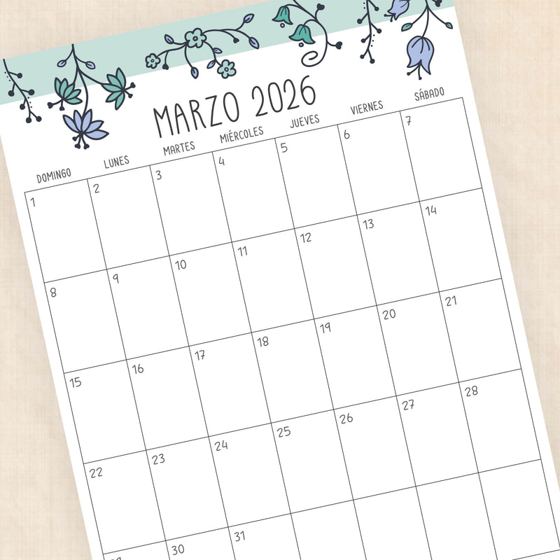 calendario 2026 para imprimir