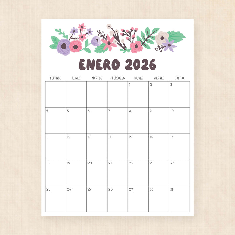 calendario 2026 para imprimir