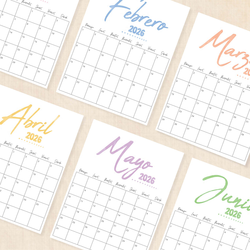 calendario 2026 para imprimir