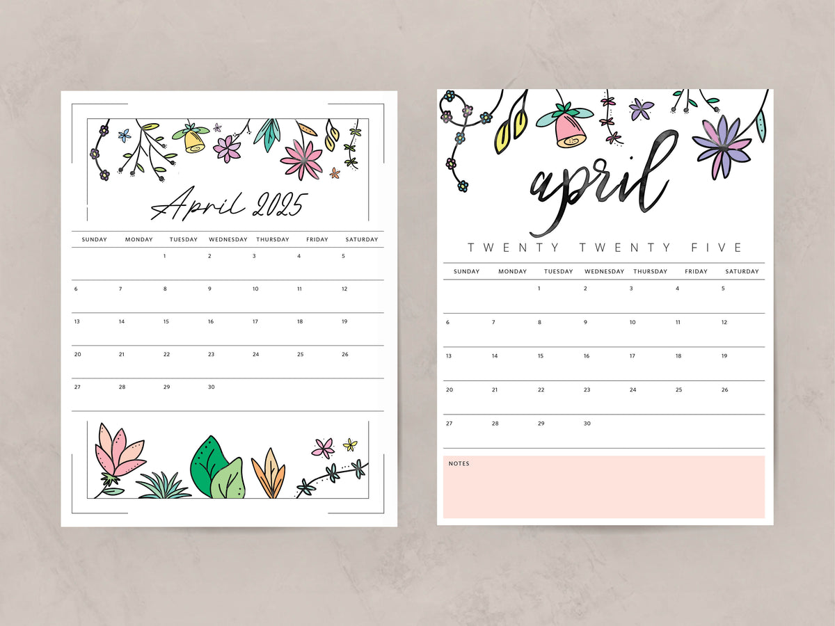 2025 calendar, printable pdf templates