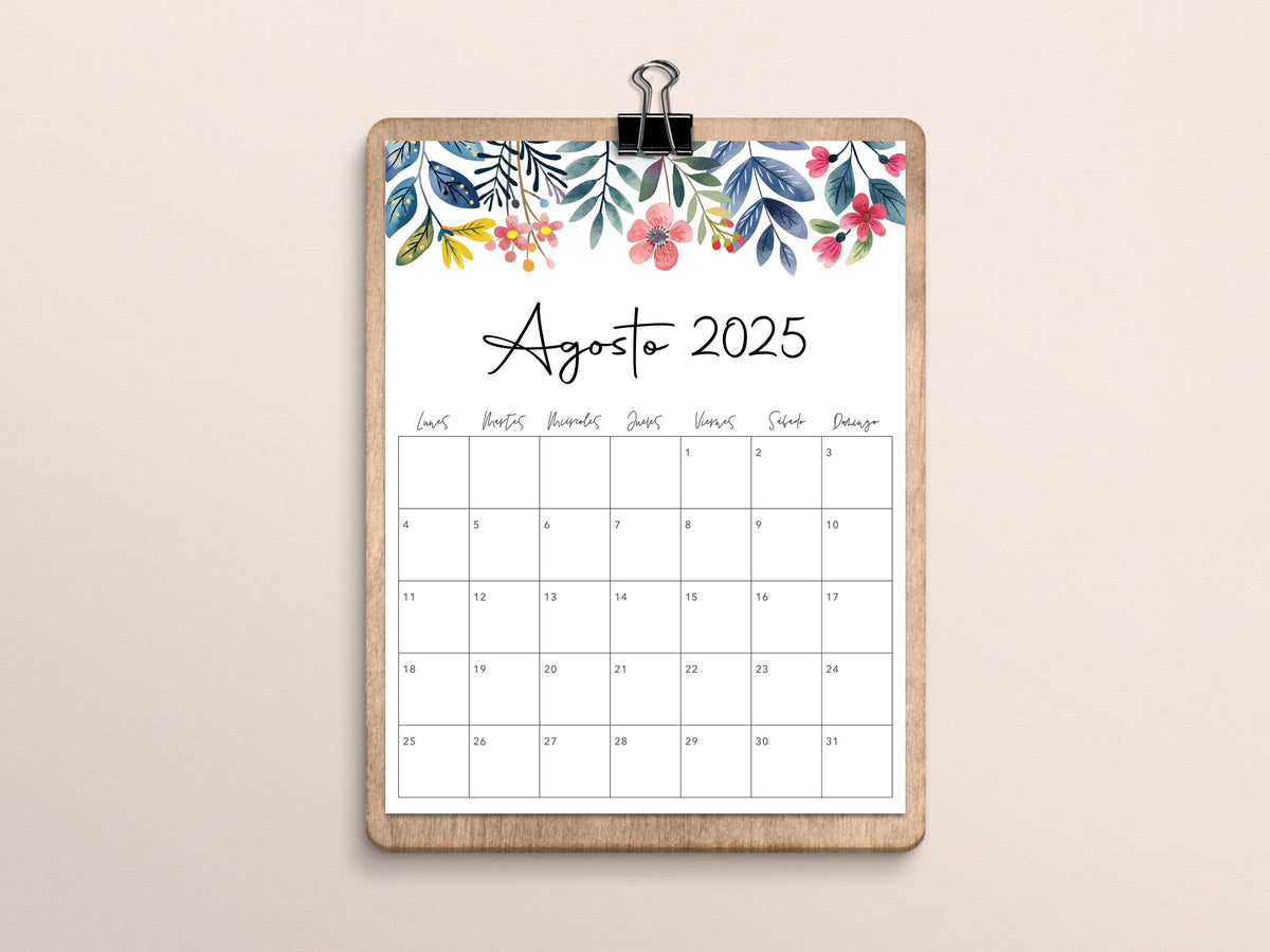 calendario agosto 2025