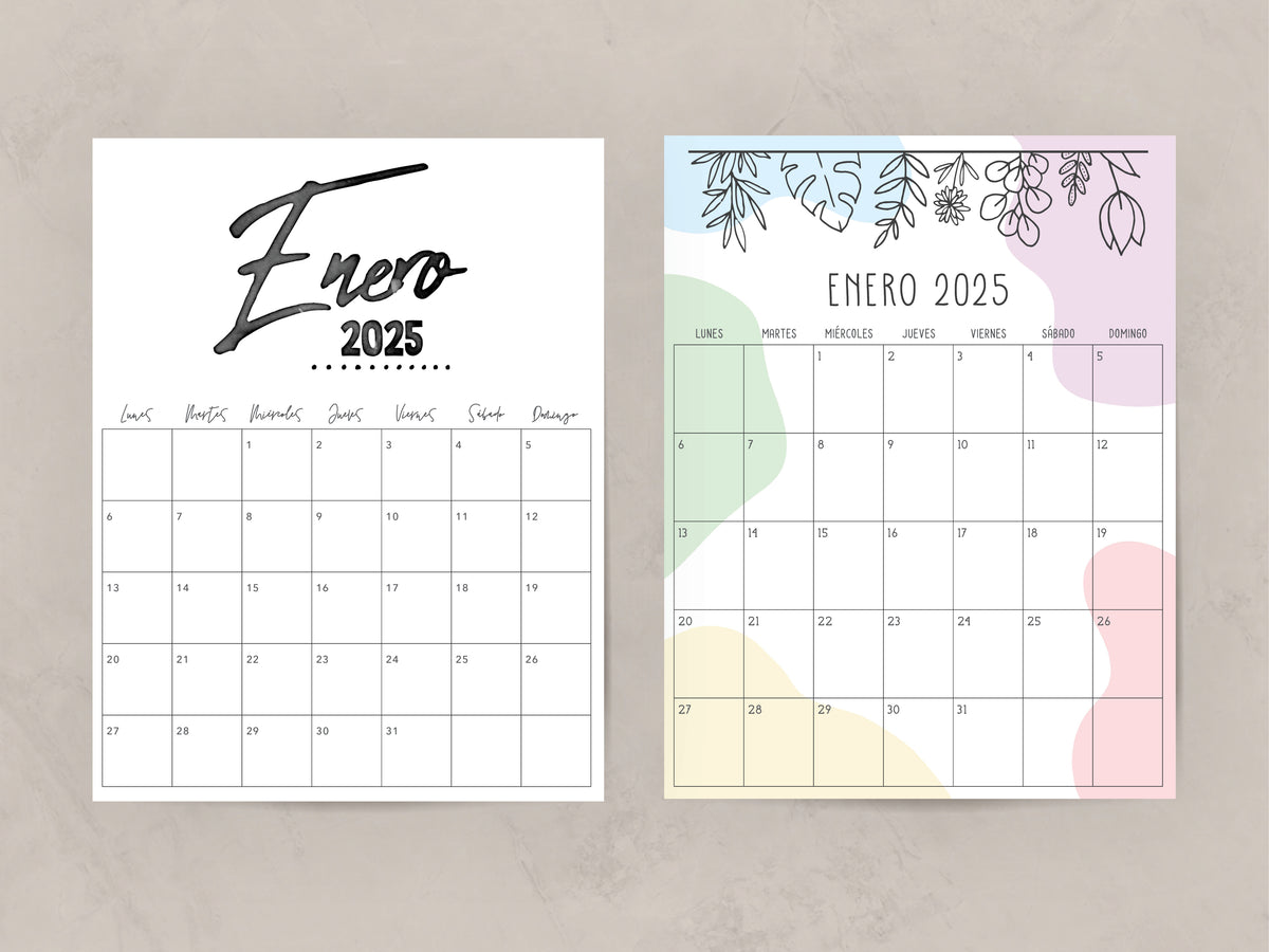 calendario 2025 para imprimir