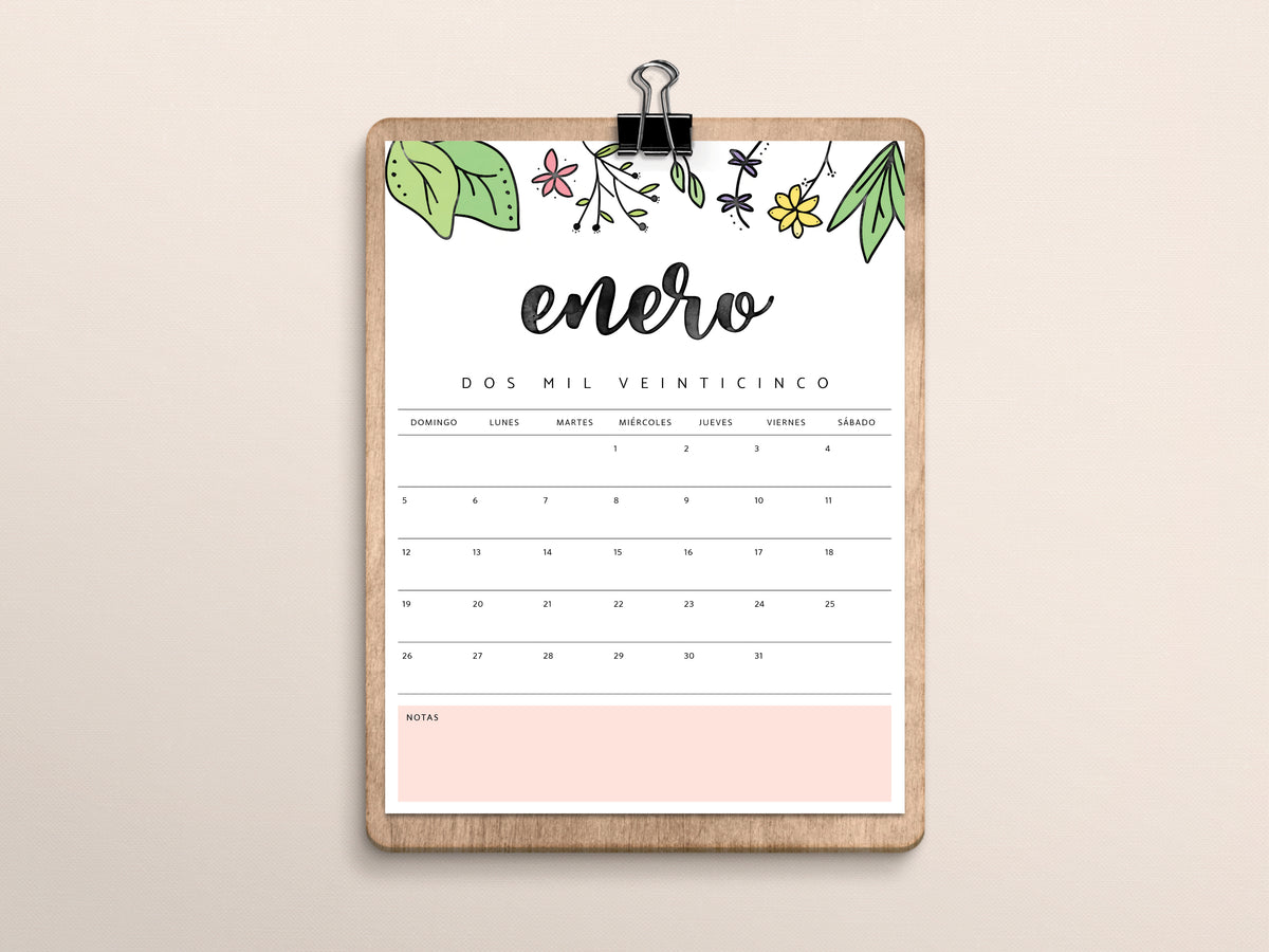 calendario 2025 para imprimir