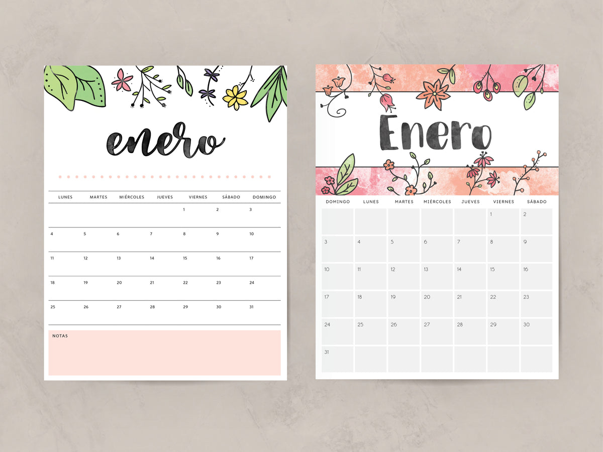 calendario enero