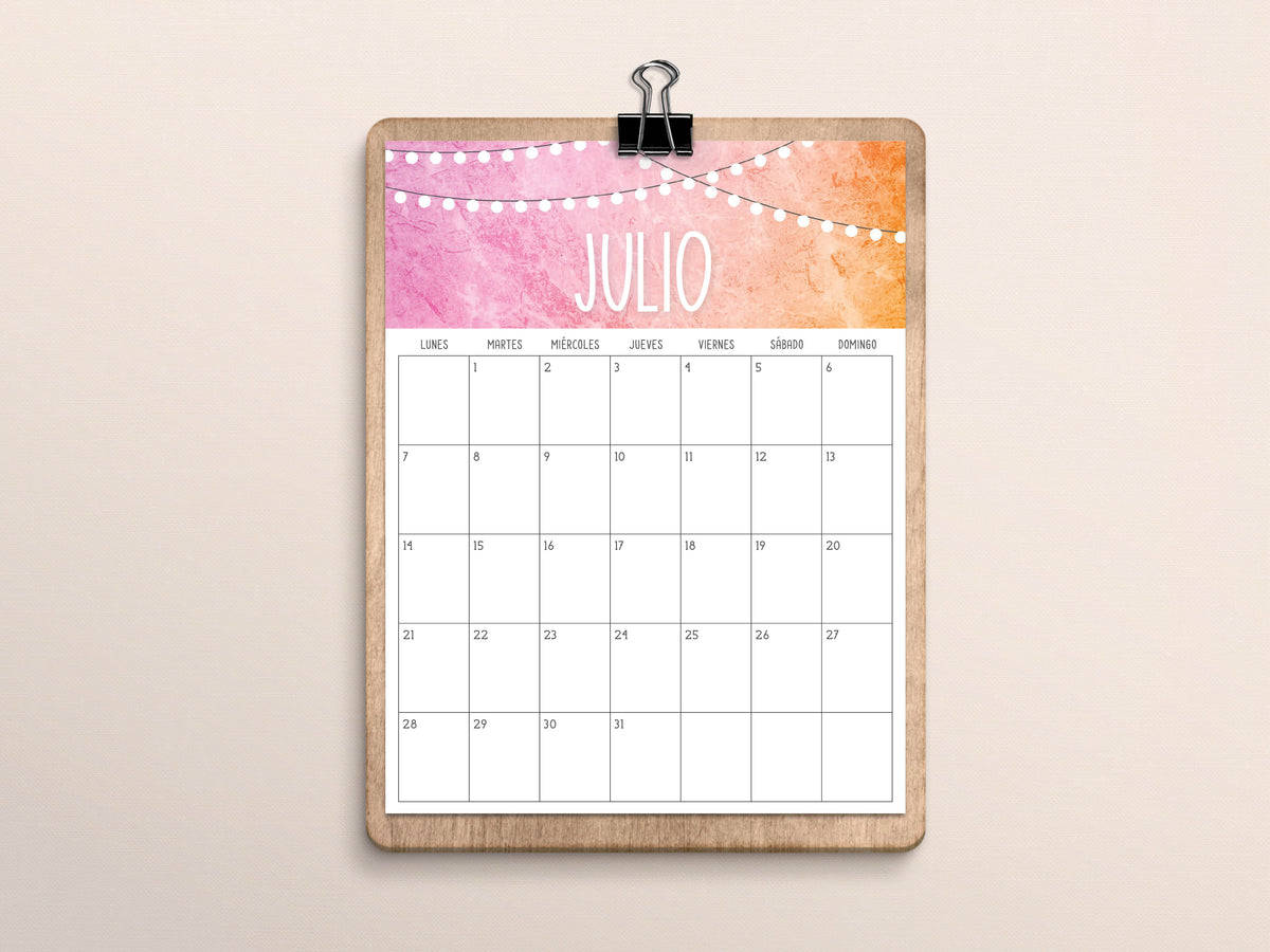 calendario julio 2025