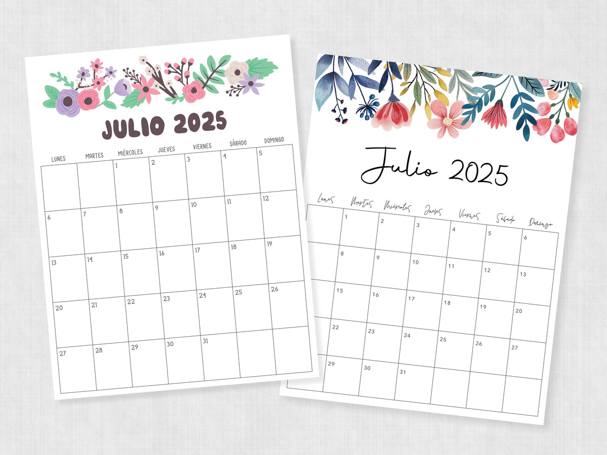 calendario julio 2025