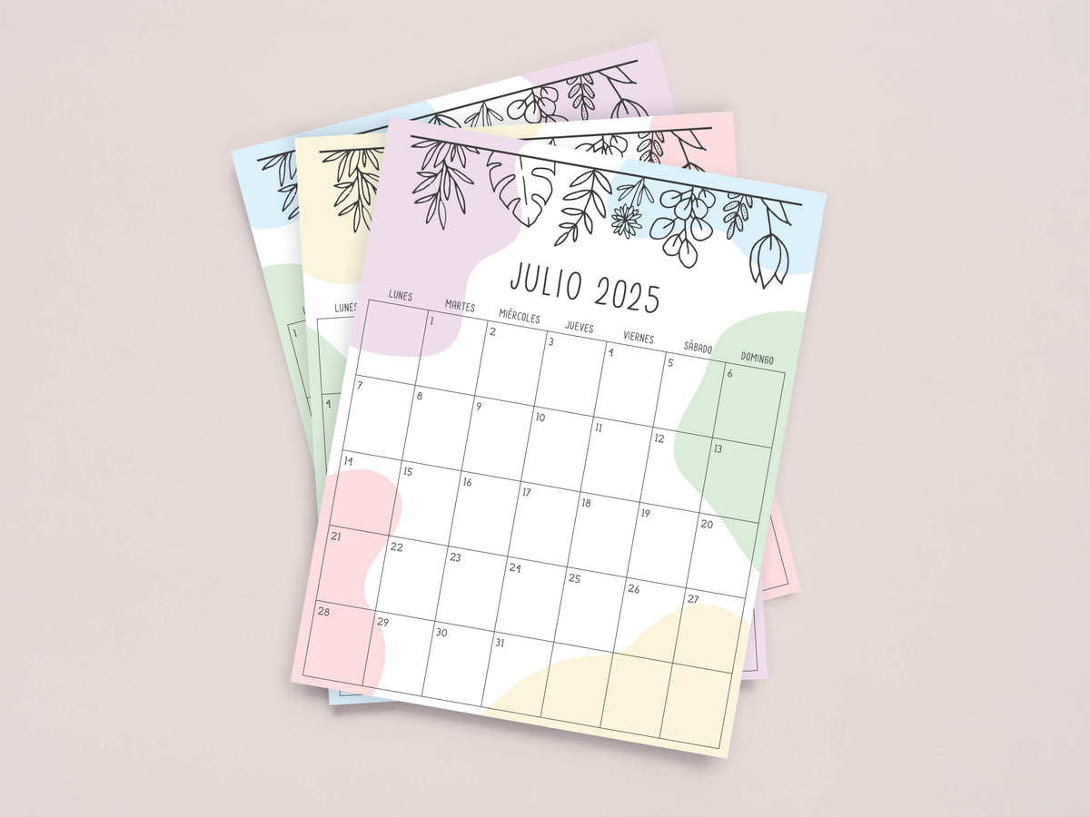 calendario julio 2025