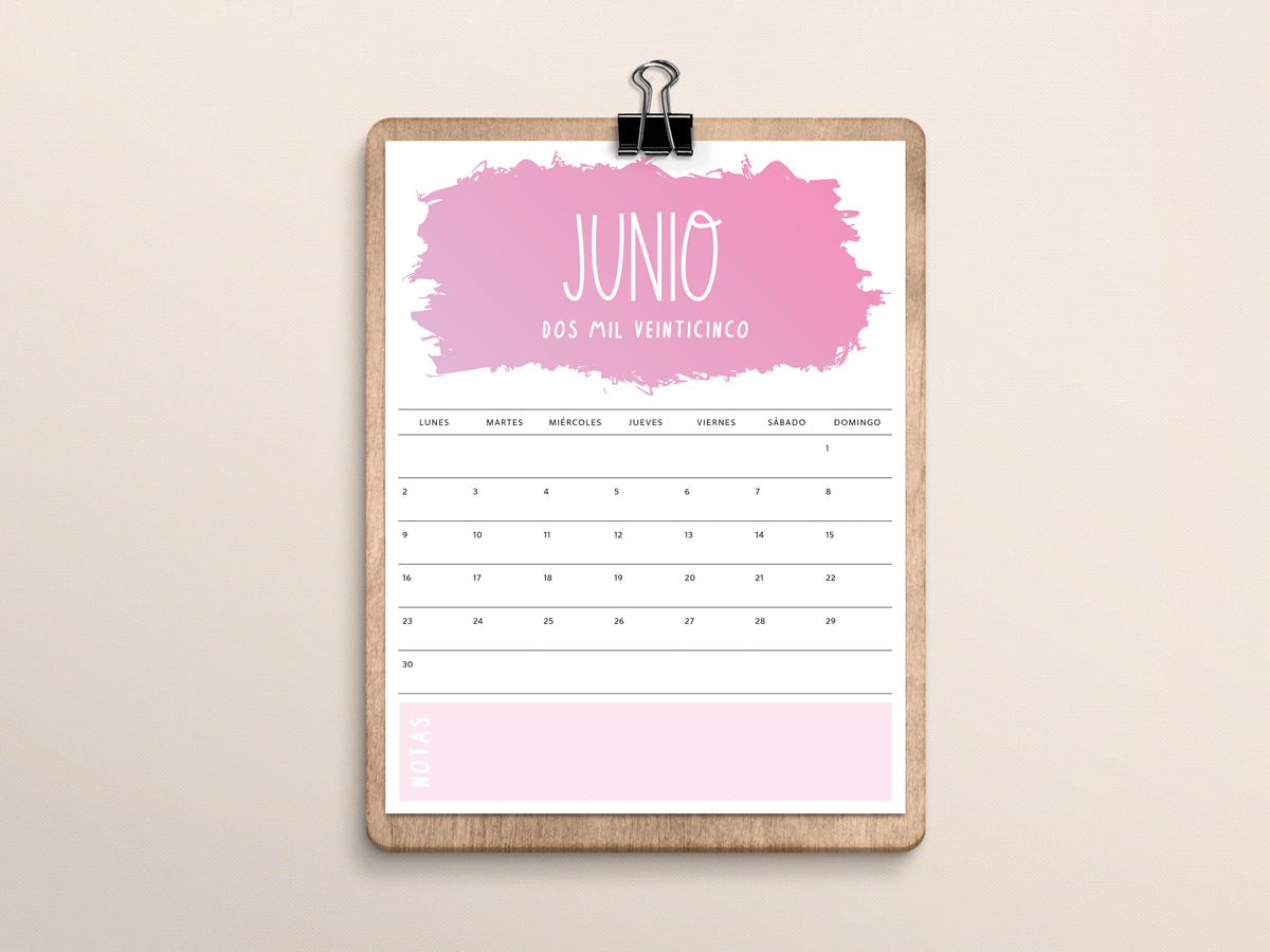 calendario junio 2025
