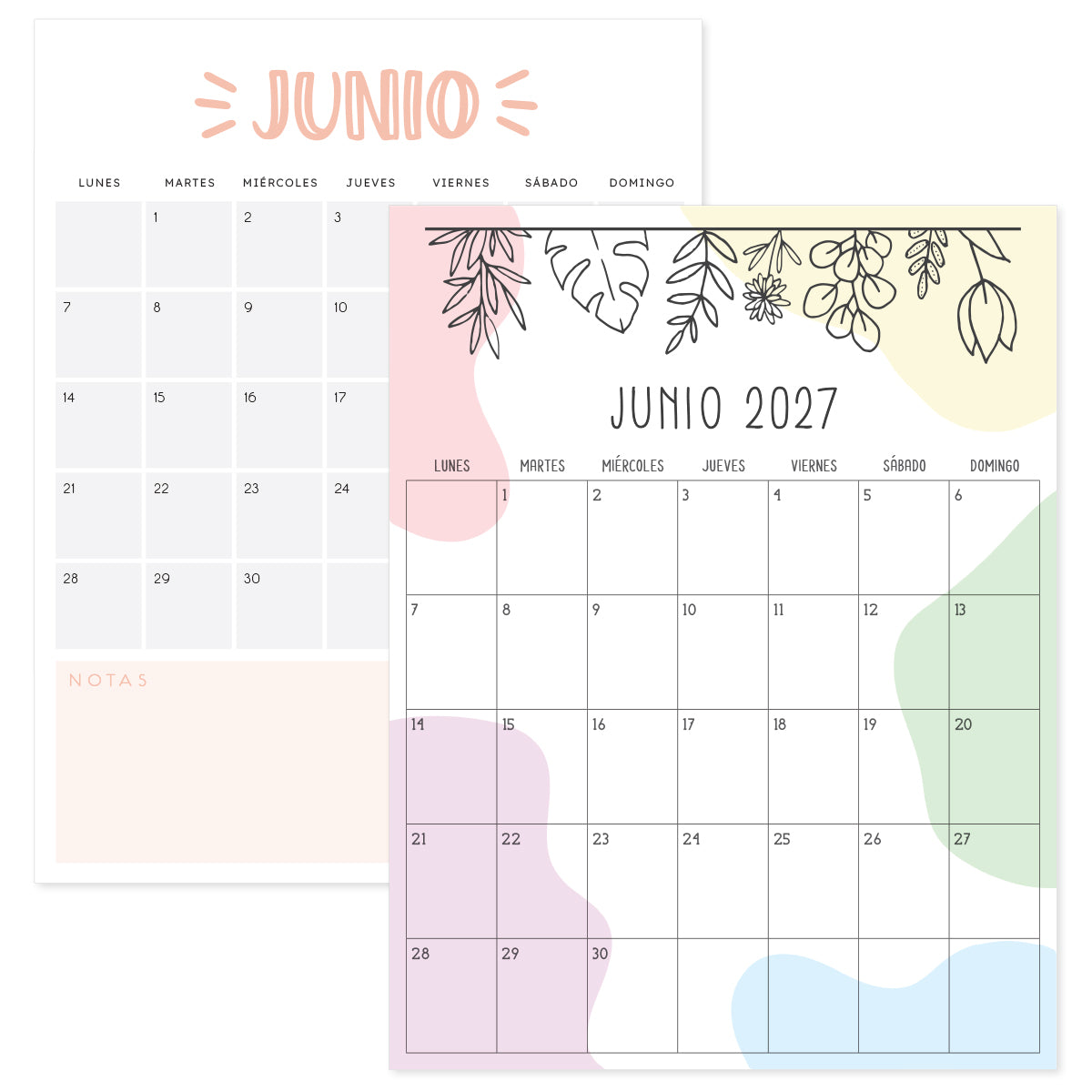 calendario junio 2027