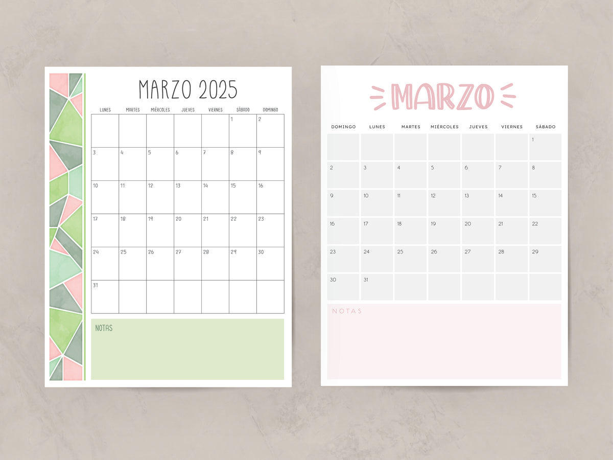 calendario 2025 para imprimir