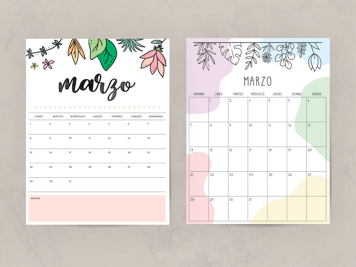 calendario marzo