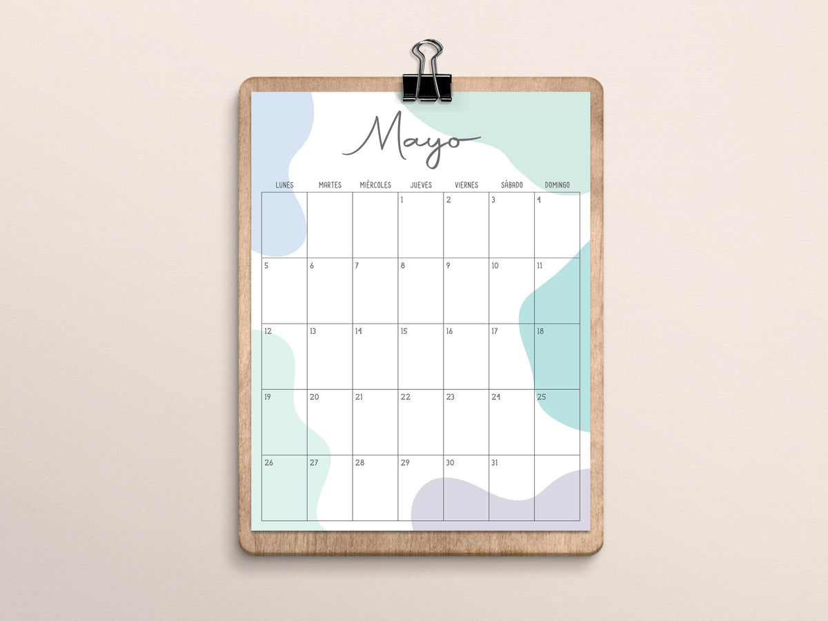calendario mayo 2025
