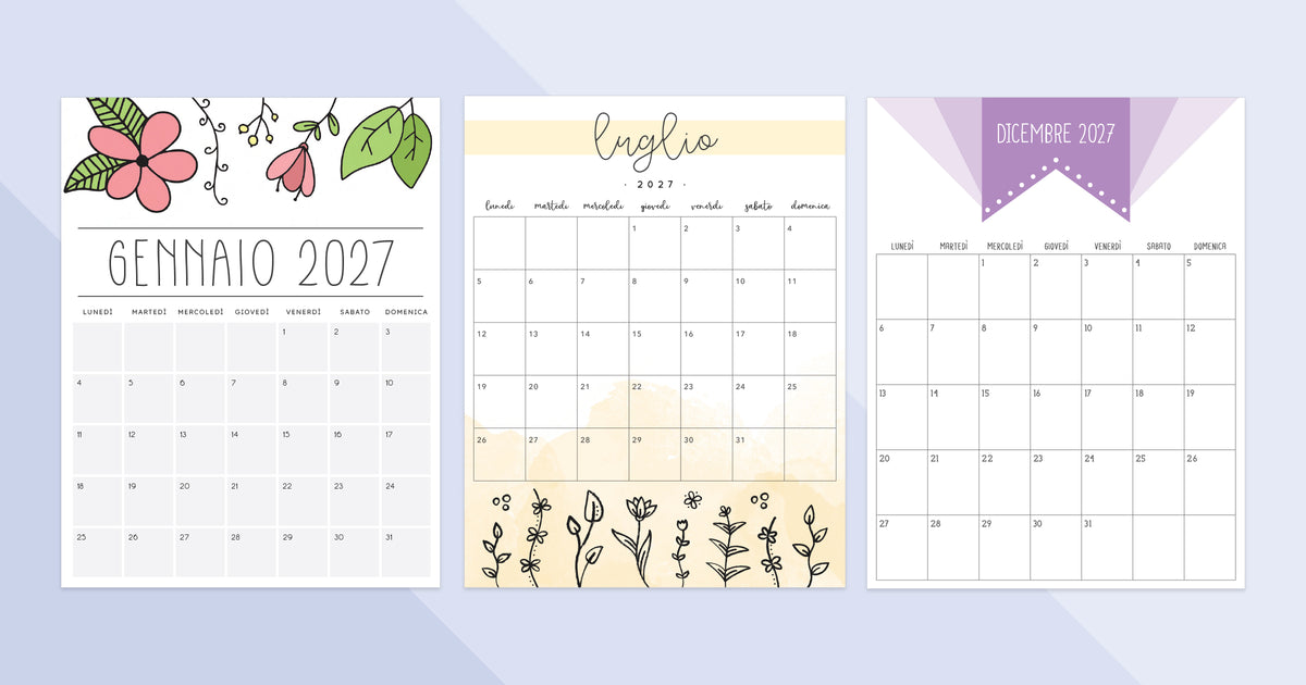 calendario mensile 2027