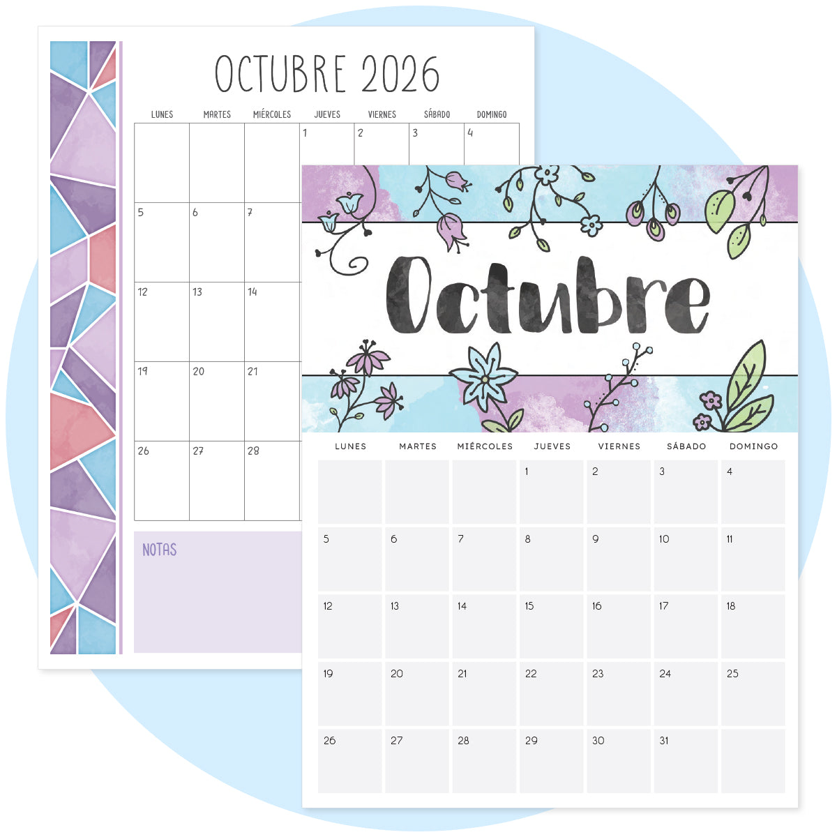 calendario octubre 2026