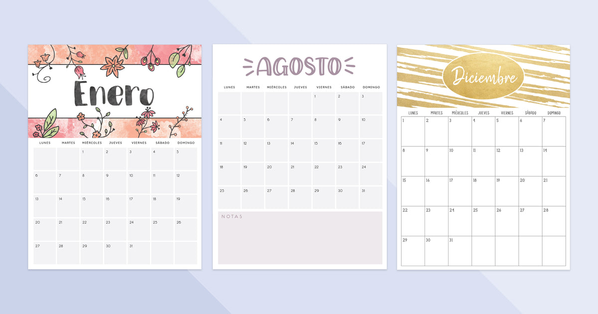 calendarios imprimibles 2025