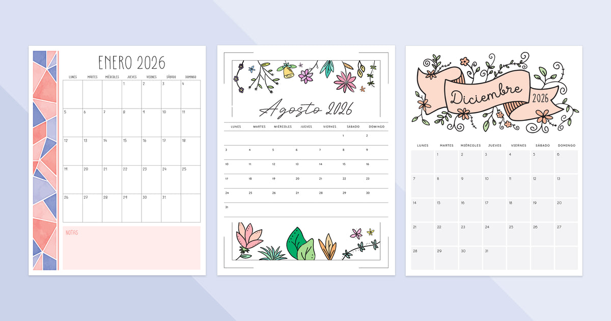 calendarios imprimibles 2026