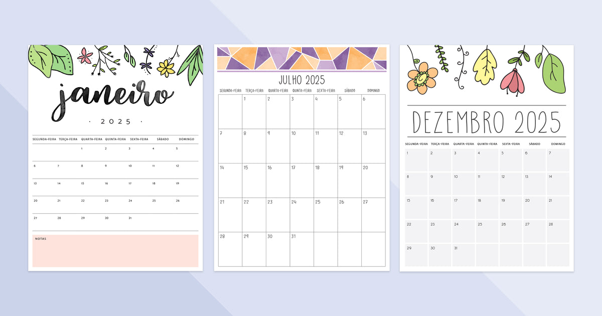 calendário 2025 para imprimir